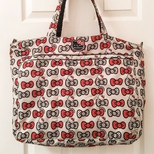 Ju-Ju-Be HK Zippered Tote Diaper Bag - Peek A Bow